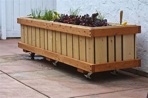 movable planters on wheels